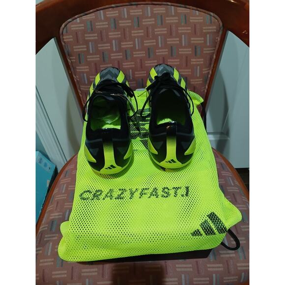 New Men's 13 Adidas X Crazyfast Injection.1 FG Black Soccer Cleats IG0670 - Picture 4 of 11